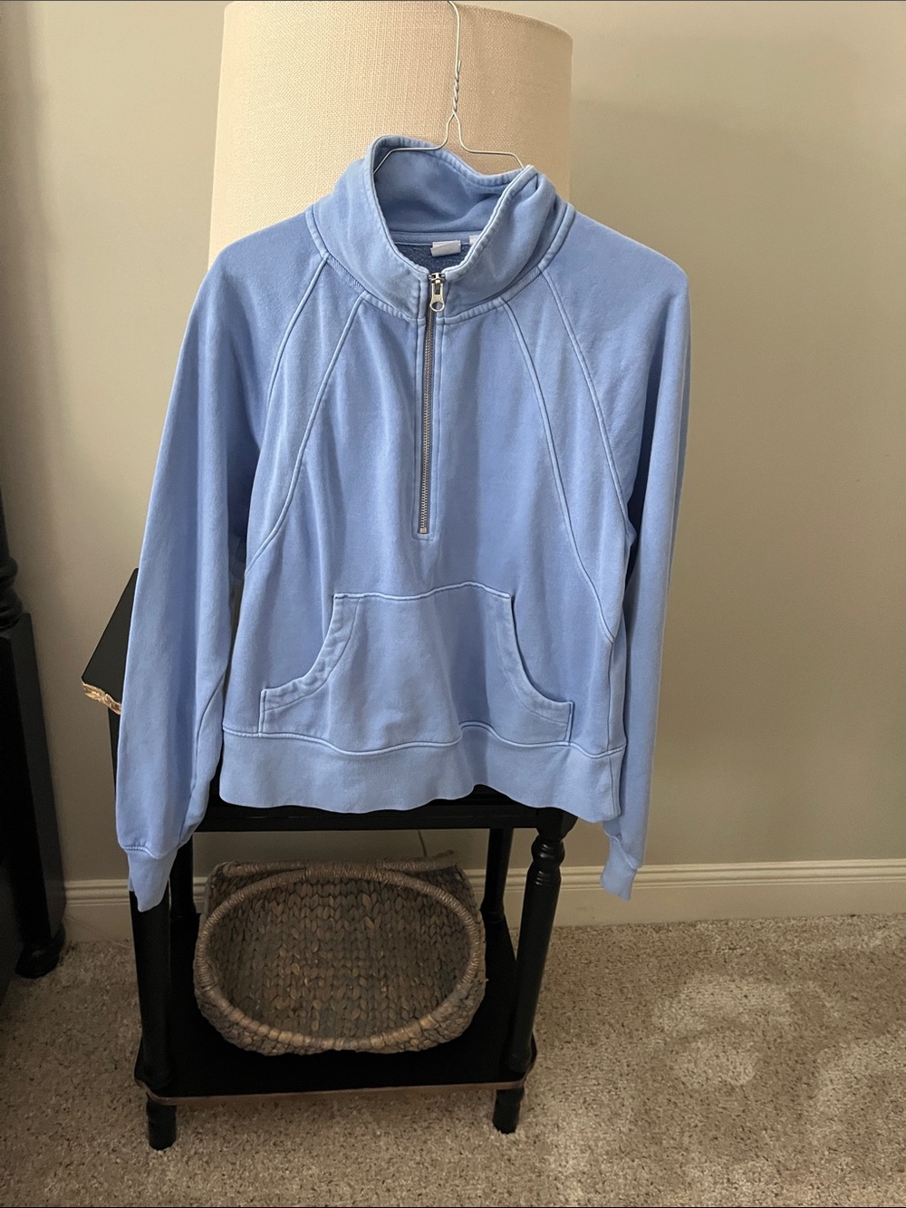 GAP Light Blue vintage wash  Half-Zip Turtleneck Pullover